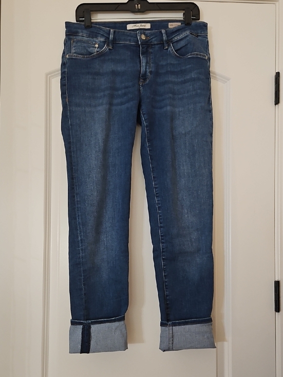 Mavi Denim - Mavi Boyfriend Jeans in Medium Blue with Cuffed Hem